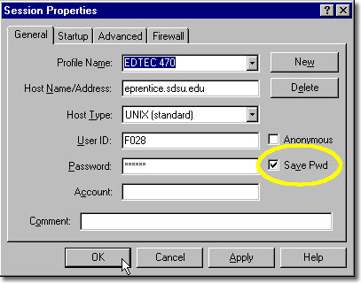 session properties